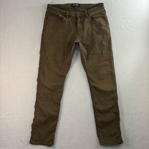 DU/ER N2X Relaxed Taper Pants Men 34x31 Brown Chino Stretch Duer 5 Pocket Casual